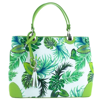 Bolso en piel Pregato Eleganza Tropical Green - KimondoShop