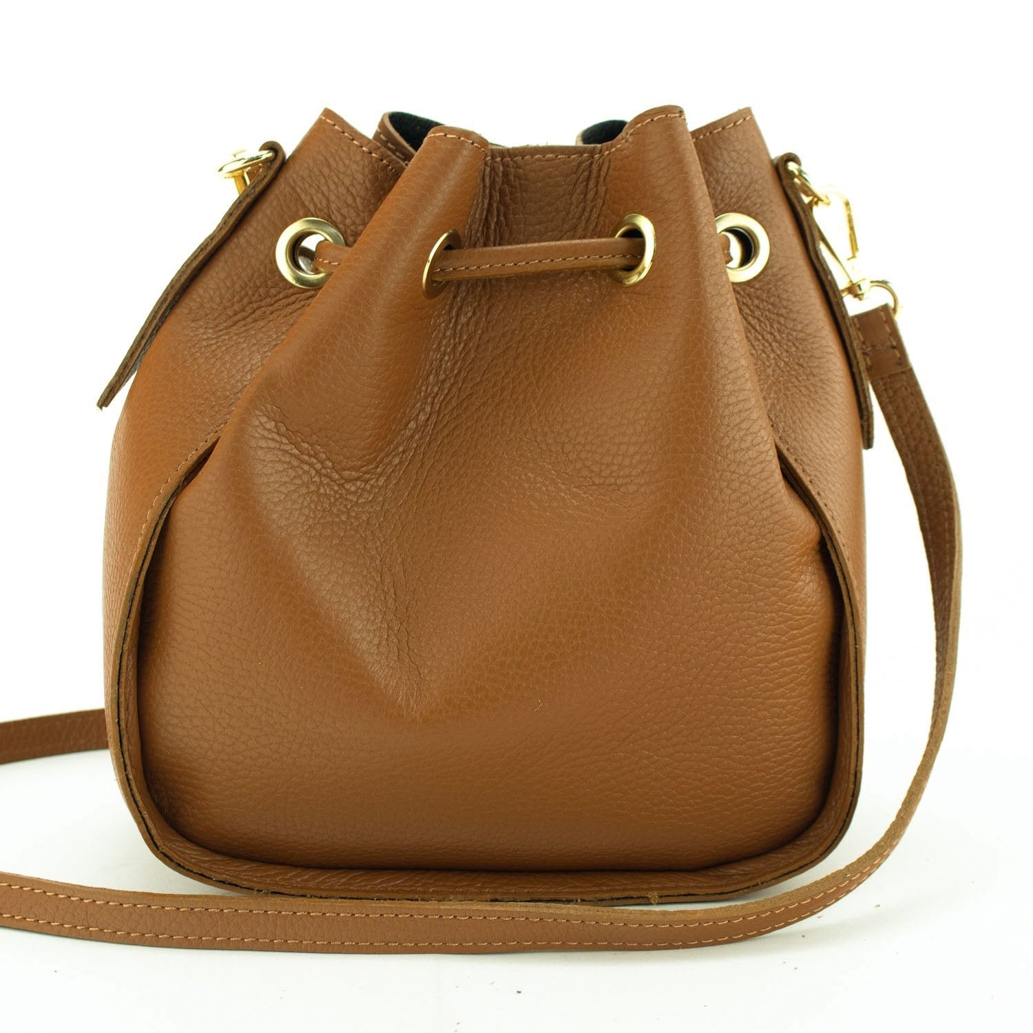 Bolso en Piel Pregato Laguna Camel - KimondoShop