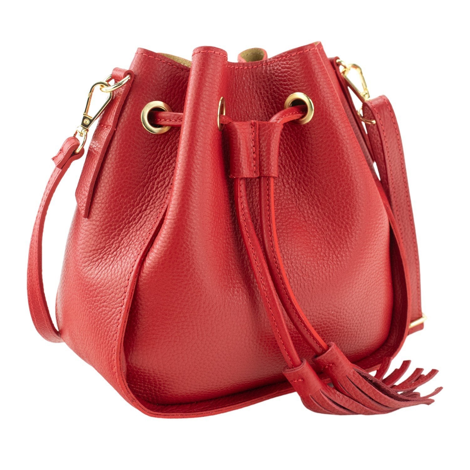 Bolso en Piel Pregato Laguna Rojo - KimondoShop