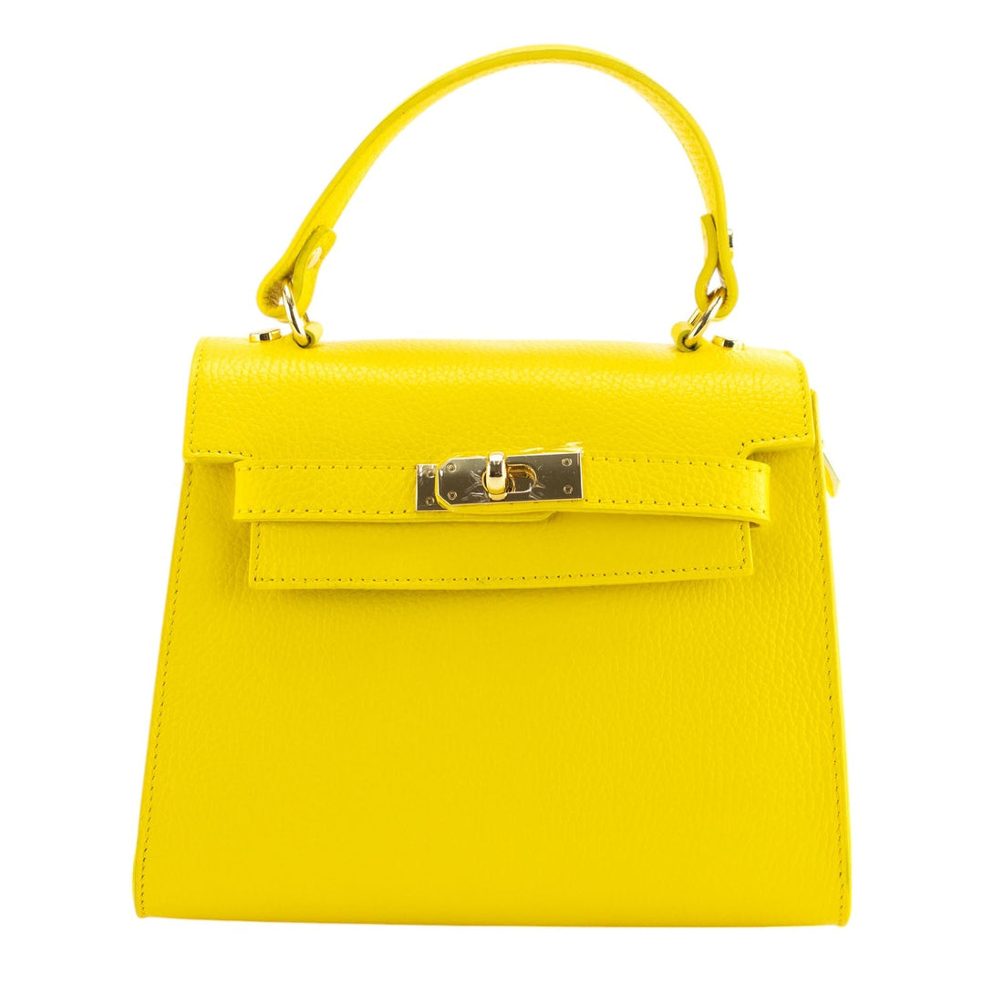 Bolso en Piel Pregato Latenza Amarillo - KimondoShop