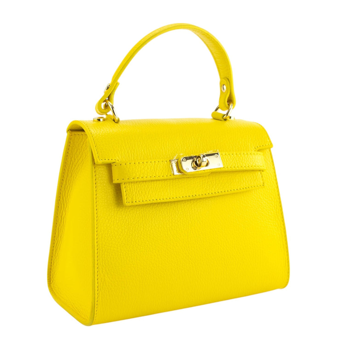 Bolso en Piel Pregato Latenza Amarillo - KimondoShop