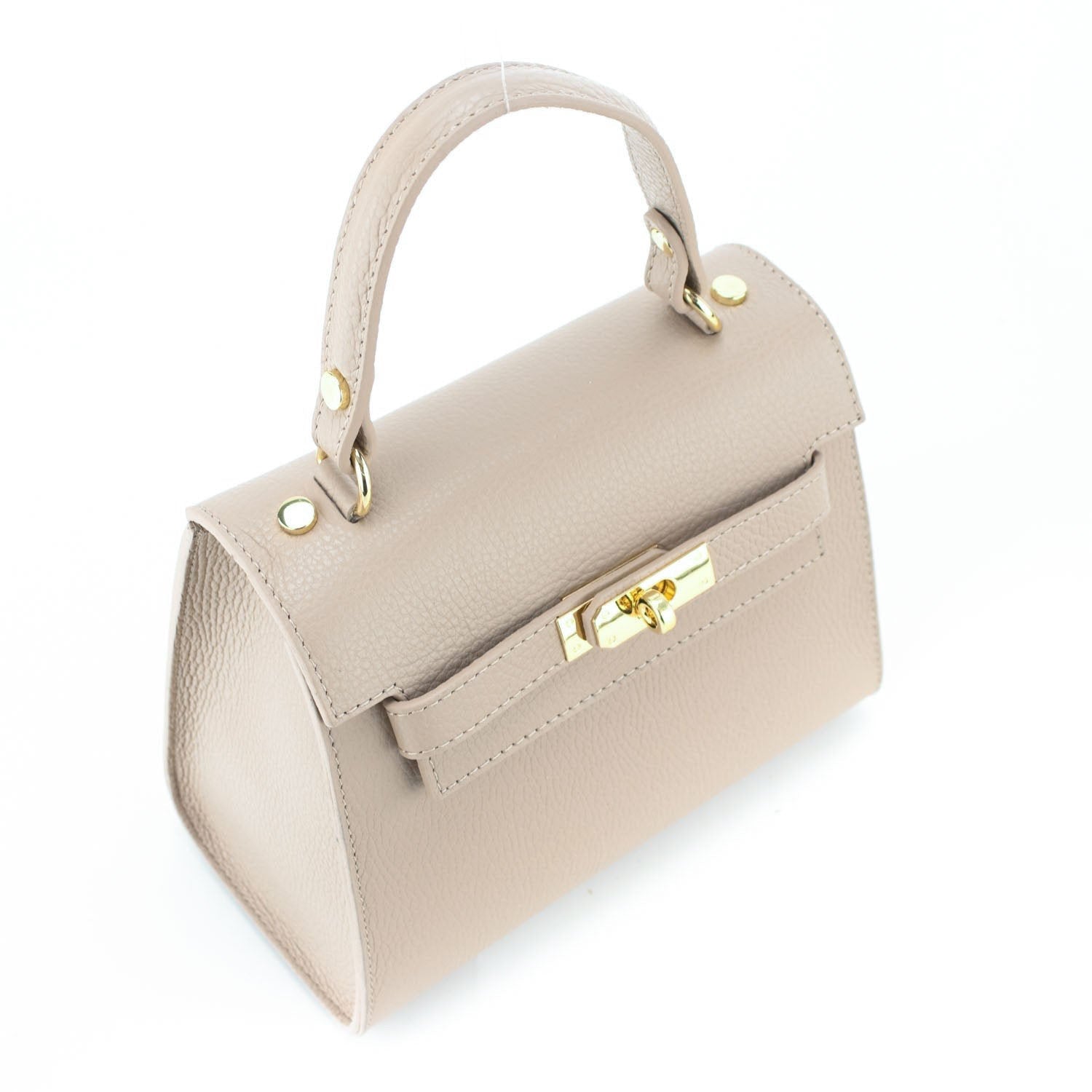 Bolso en Piel Pregato Latenza Beige - KimondoShop