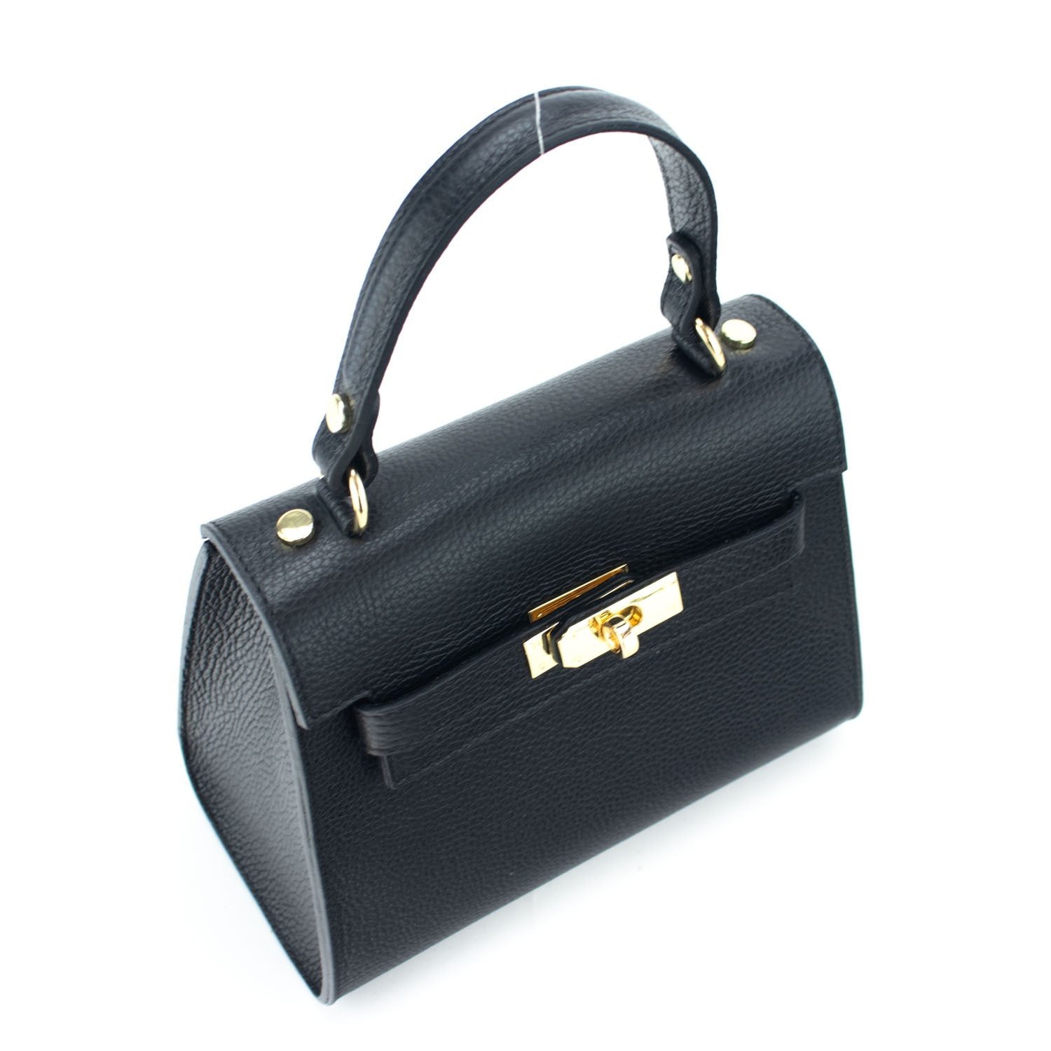 Bolso en Piel Pregato Latenza Negro - KimondoShop