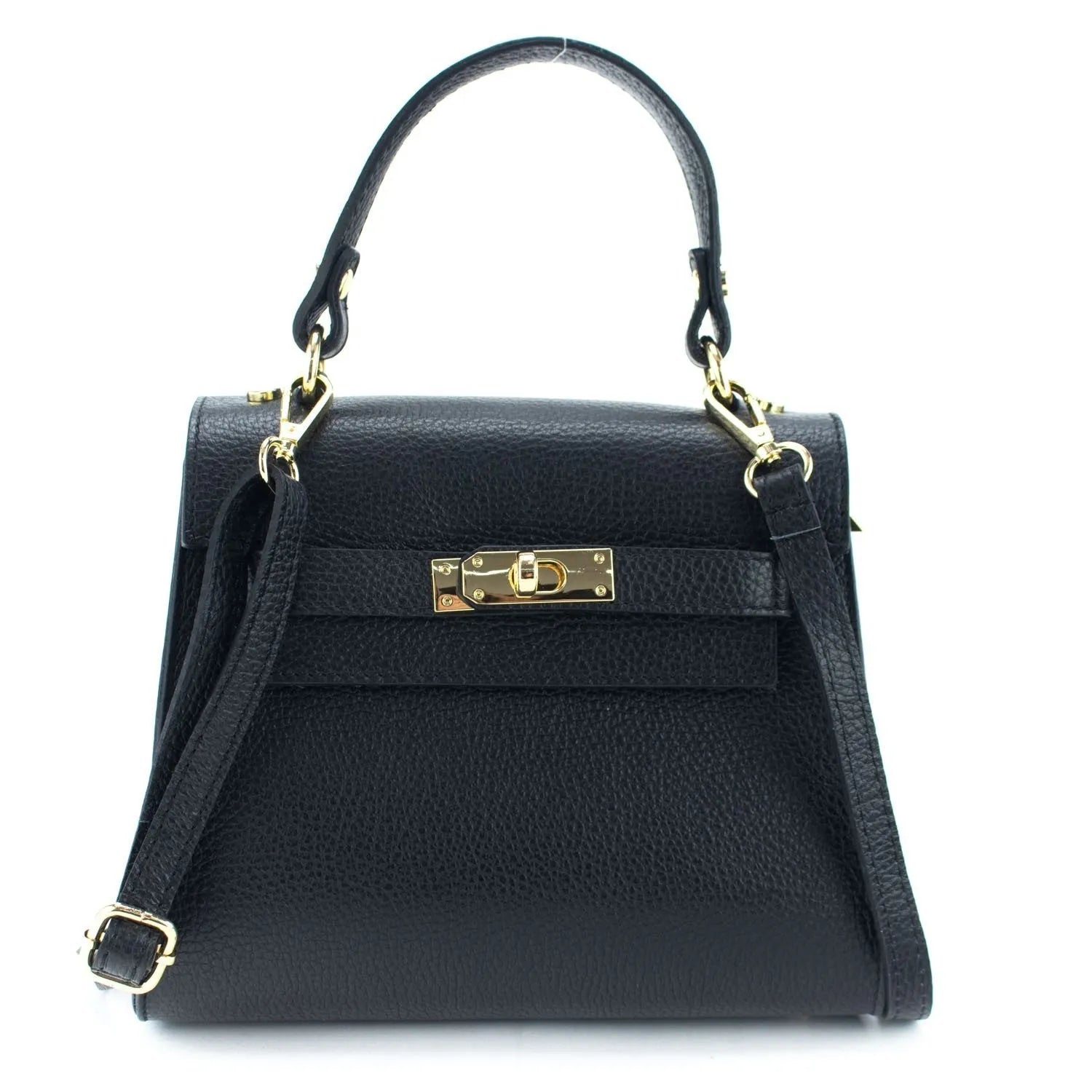 Bolso en Piel Pregato Latenza Negro - KimondoShop