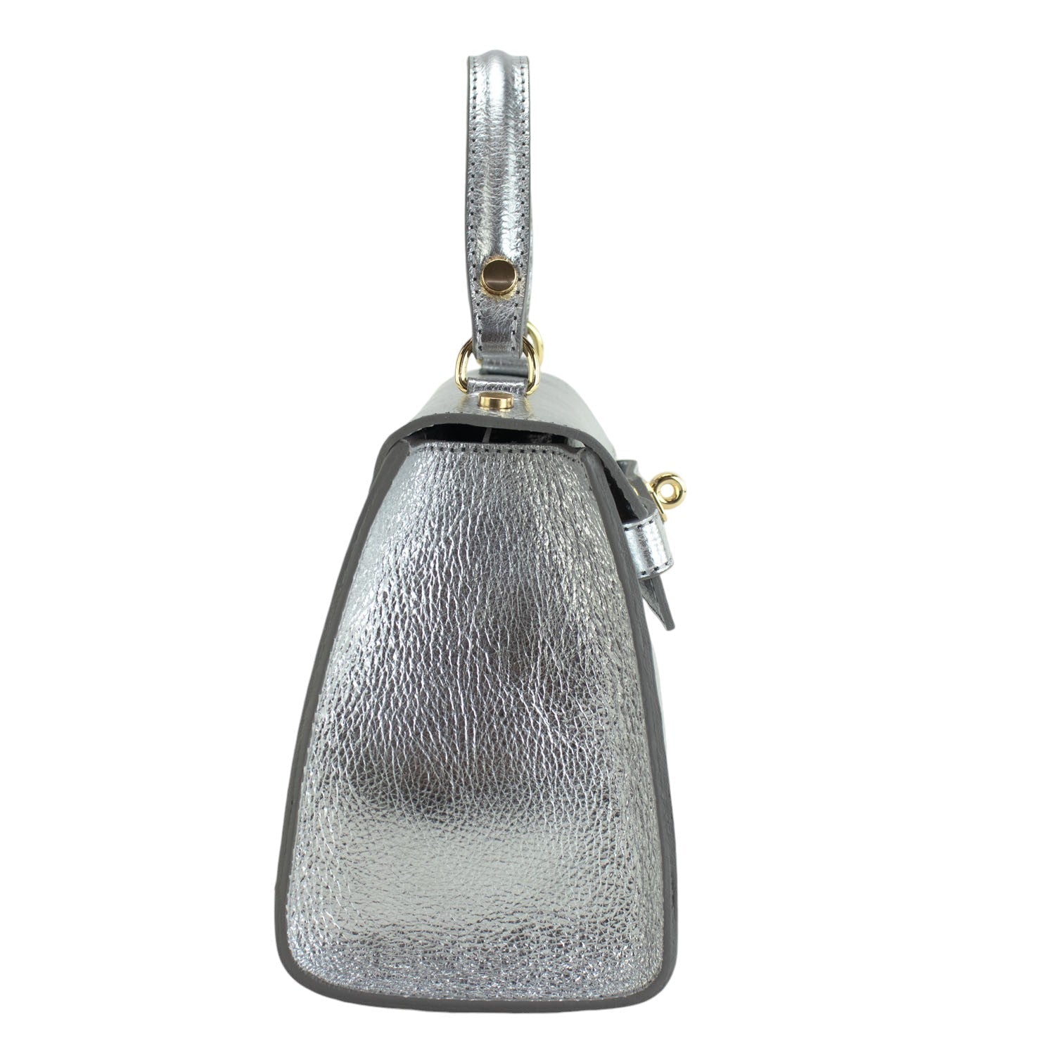 Bolso en Piel Pregato Latenza Plata - KimondoShop