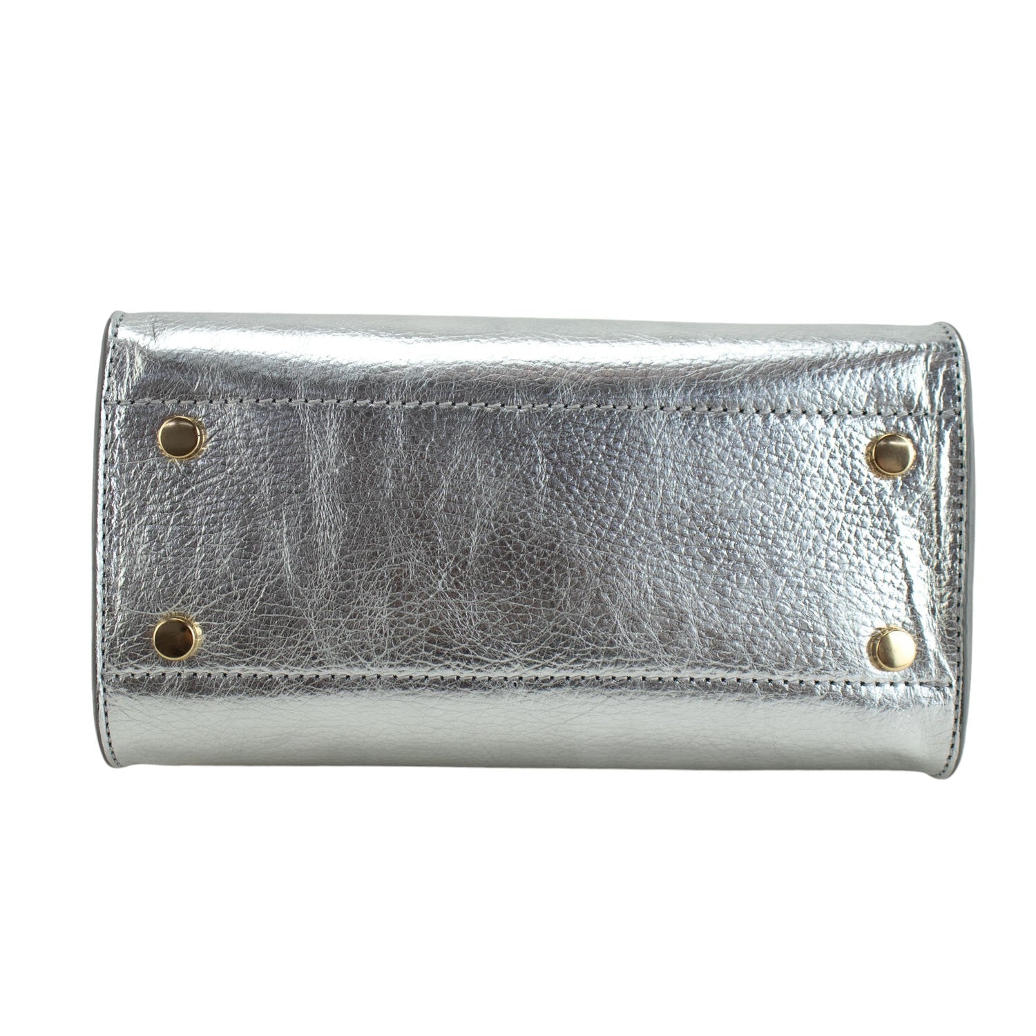 Bolso en Piel Pregato Latenza Plata - KimondoShop