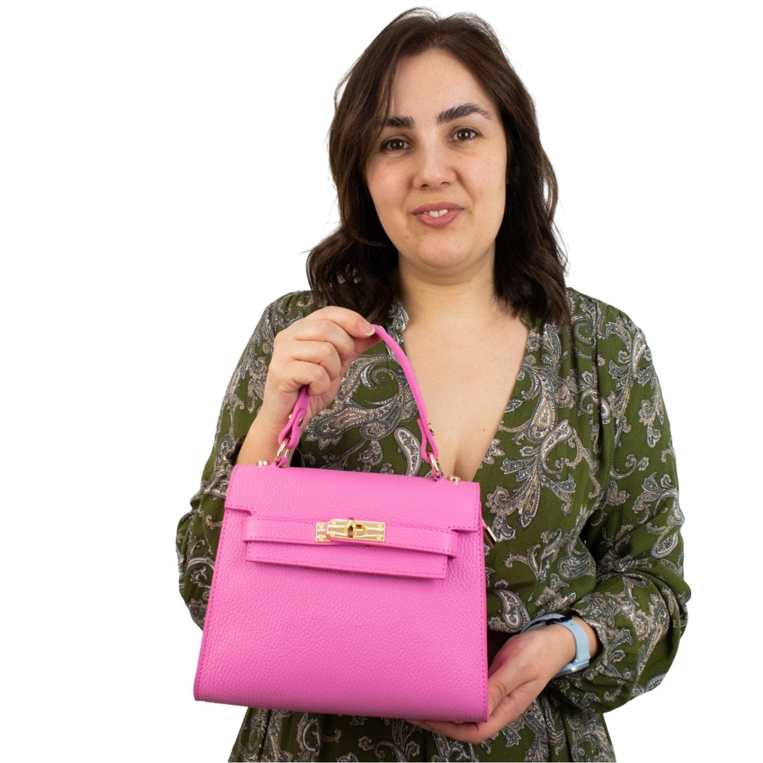 Bolso en Piel Pregato Latenza Rosa - KimondoShop