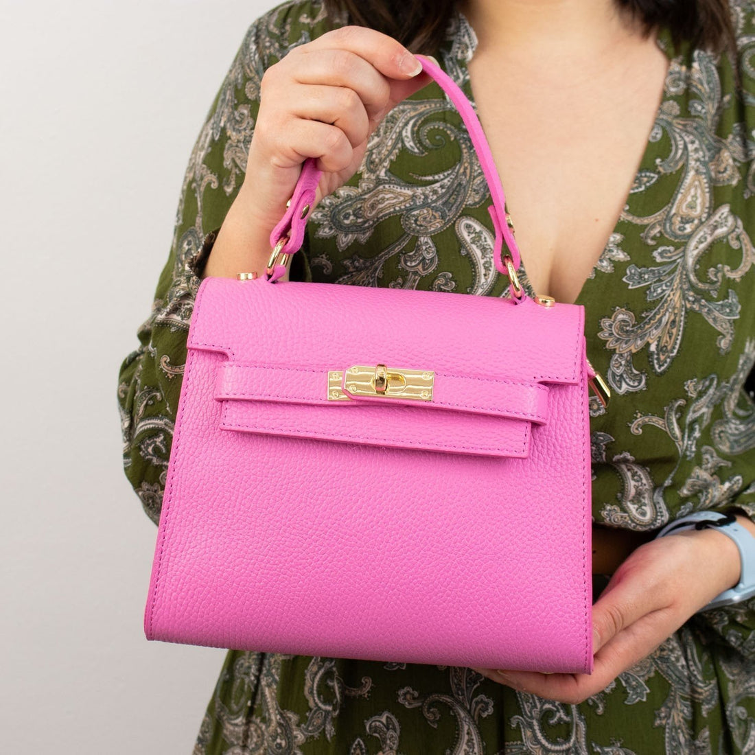 Bolso en Piel Pregato Latenza Rosa - KimondoShop