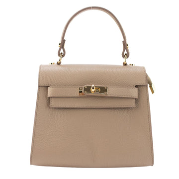 Bolso en Piel Pregato Latenza Taupe - KimondoShop