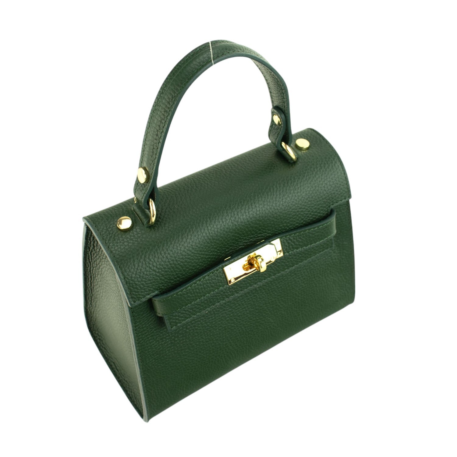 Bolso en Piel Pregato Latenza Verde aveto - KimondoShop