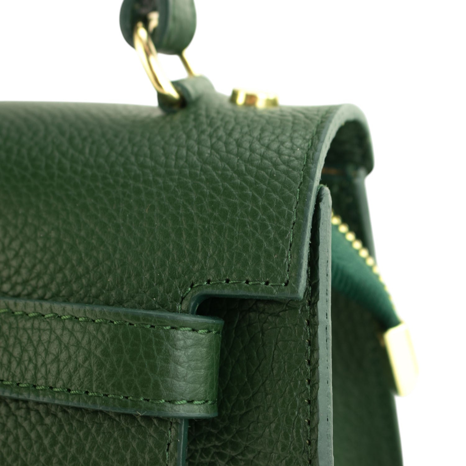 Bolso en Piel Pregato Latenza Verde aveto - KimondoShop