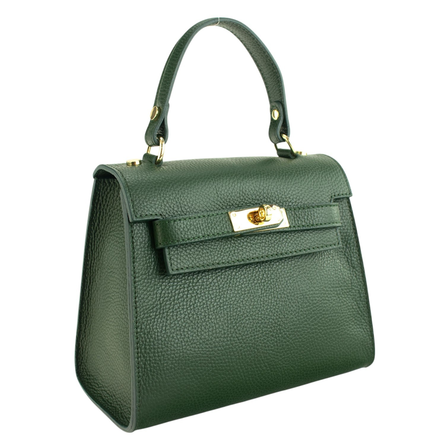 Bolso en Piel Pregato Latenza Verde aveto - KimondoShop