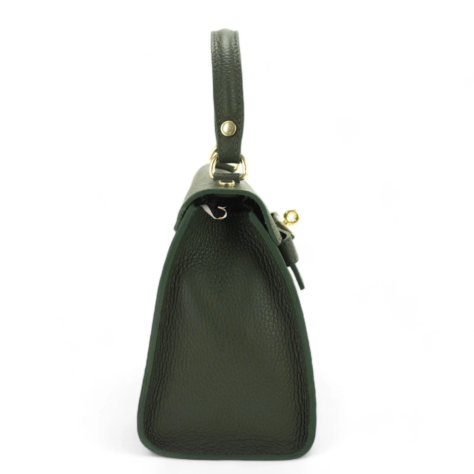 Bolso en Piel Pregato Latenza Verde oliva - KimondoShop