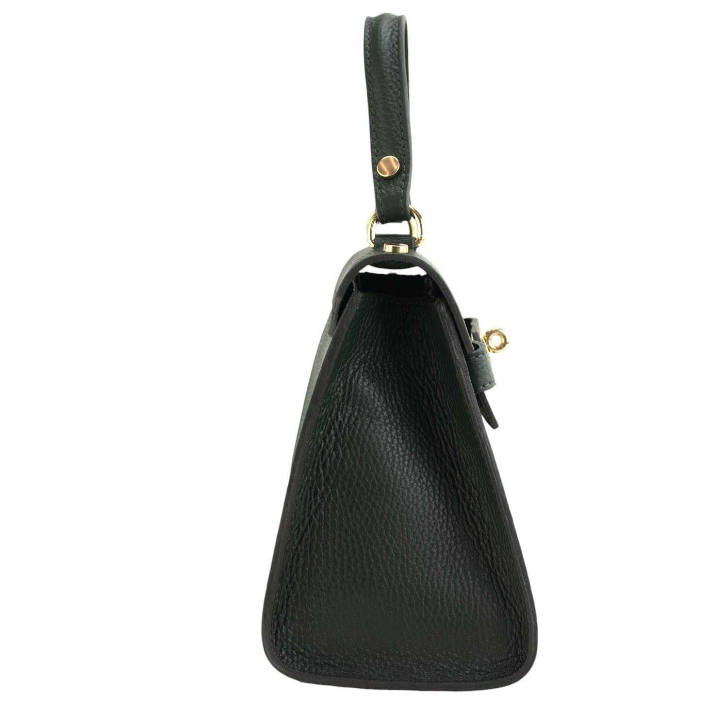 Bolso en Piel Pregato Latenza Verde oscuro - KimondoShop