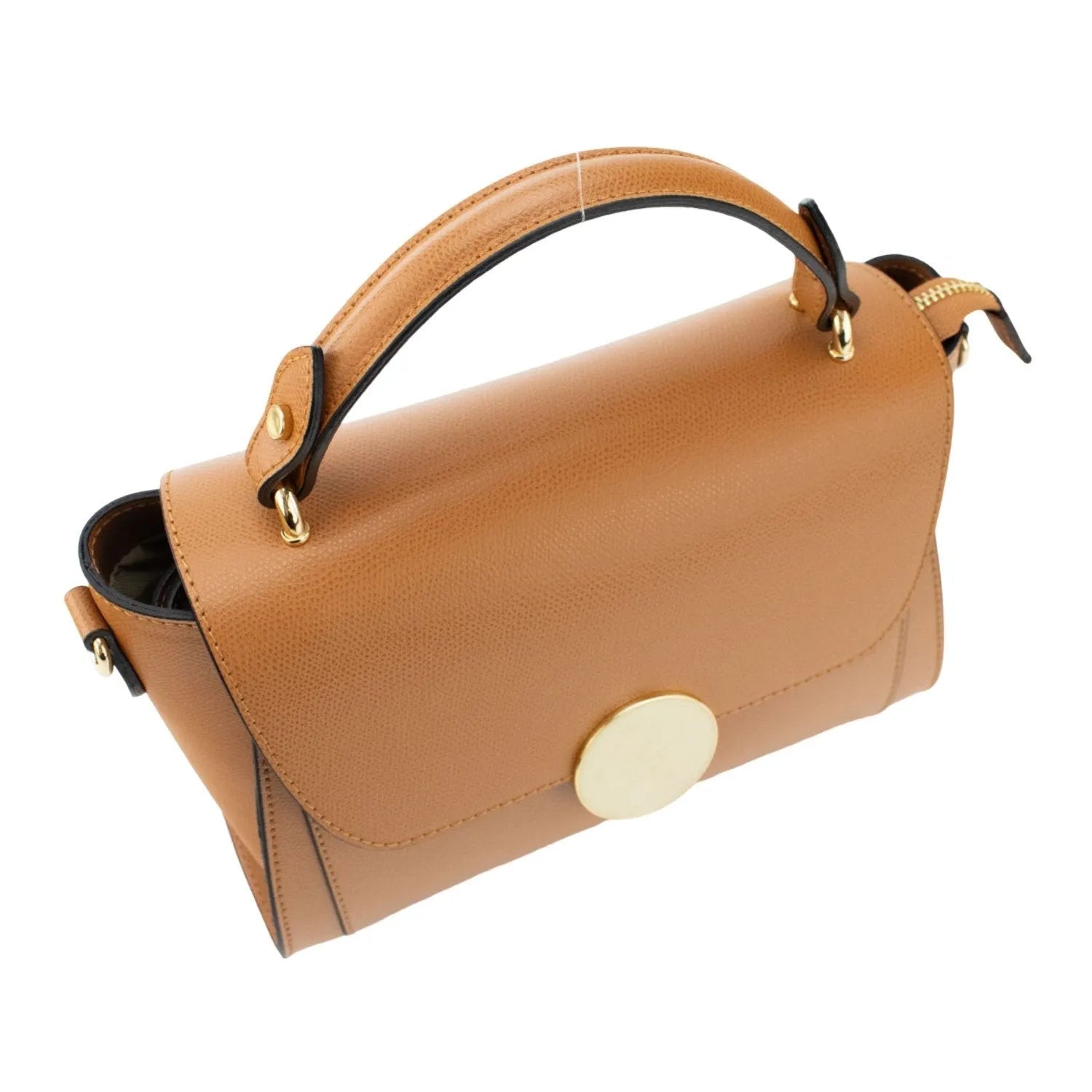 Bolso en Piel Pregato Luna Camel - KimondoShop