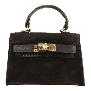 Bolso en Piel Pregato mini Latenza Ante Chocolate - KimondoShop