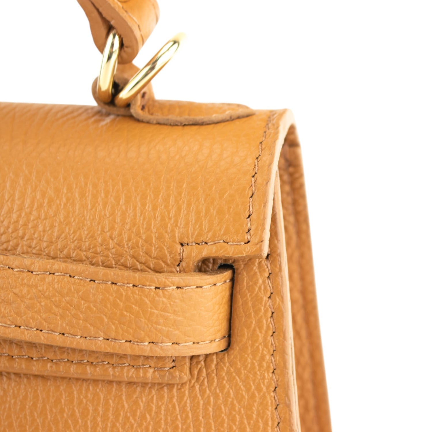 Bolso en Piel Pregato mini Latenza Camel - KimondoShop