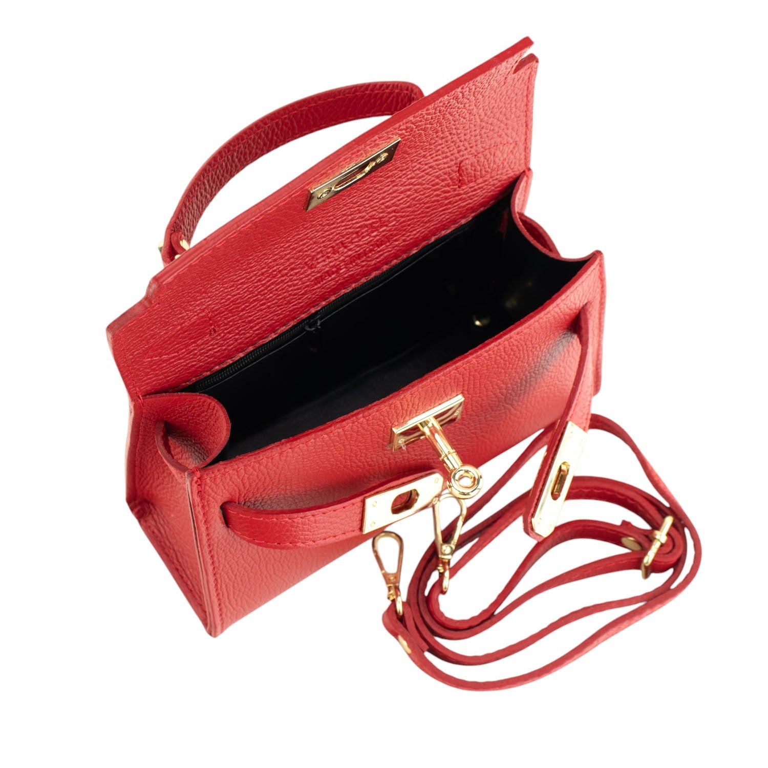 Bolso en Piel Pregato mini Latenza Rojo - KimondoShop