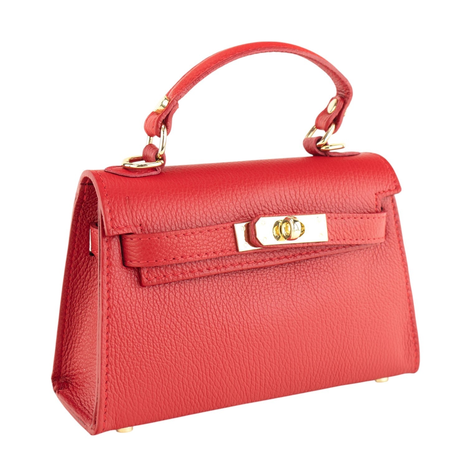 Bolso en Piel Pregato mini Latenza Rojo - KimondoShop