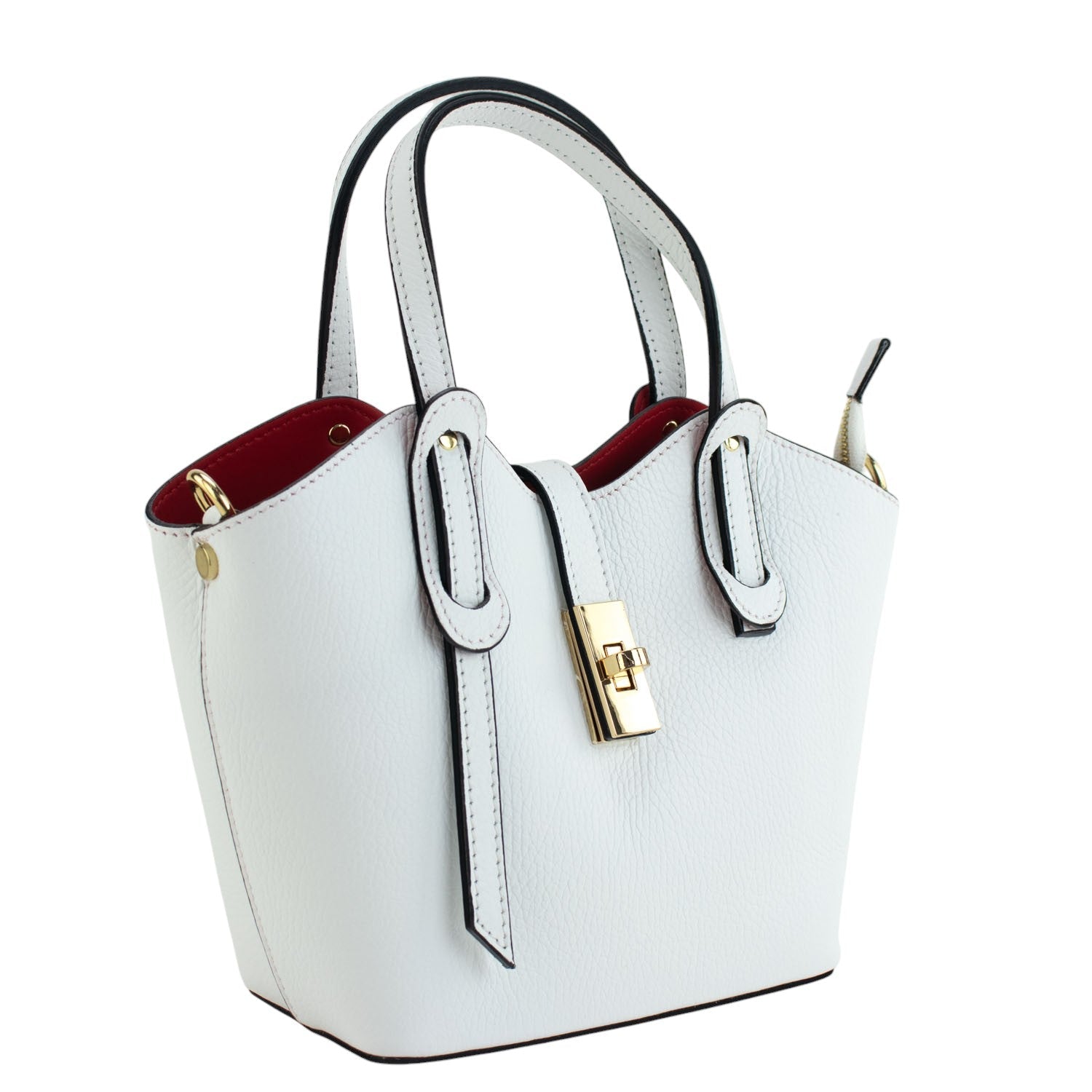 Bolso en Piel Pregato Piccolo Blanco - KimondoShop