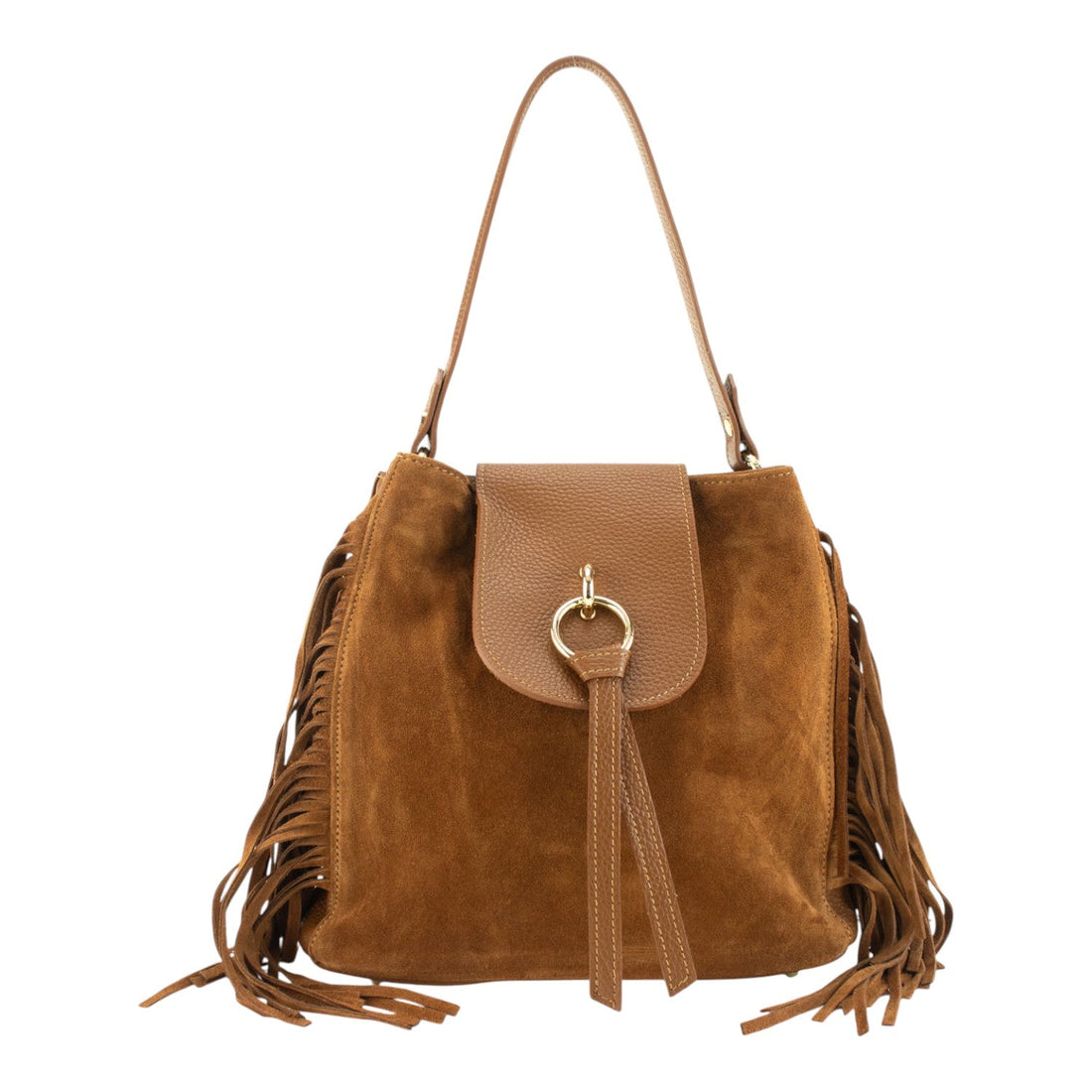 Bolso en piel Pregato Solenne Ante Camel - KimondoShop