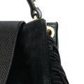 Bolso en piel Pregato Solenne Ante Negro - KimondoShop