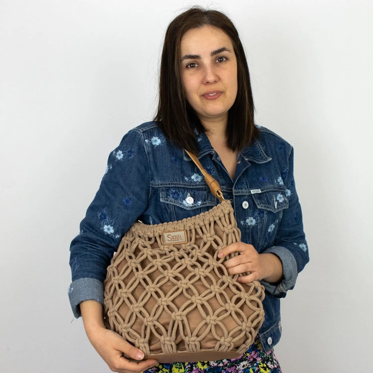 Bolso hobo de hombro en cuerda trenzada Simosastre Jackie - KimondoShop