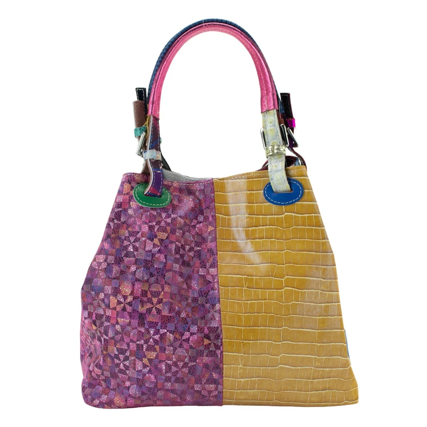 Bolso hobo en Piel Pregato Vittoria Lila - KimondoShop