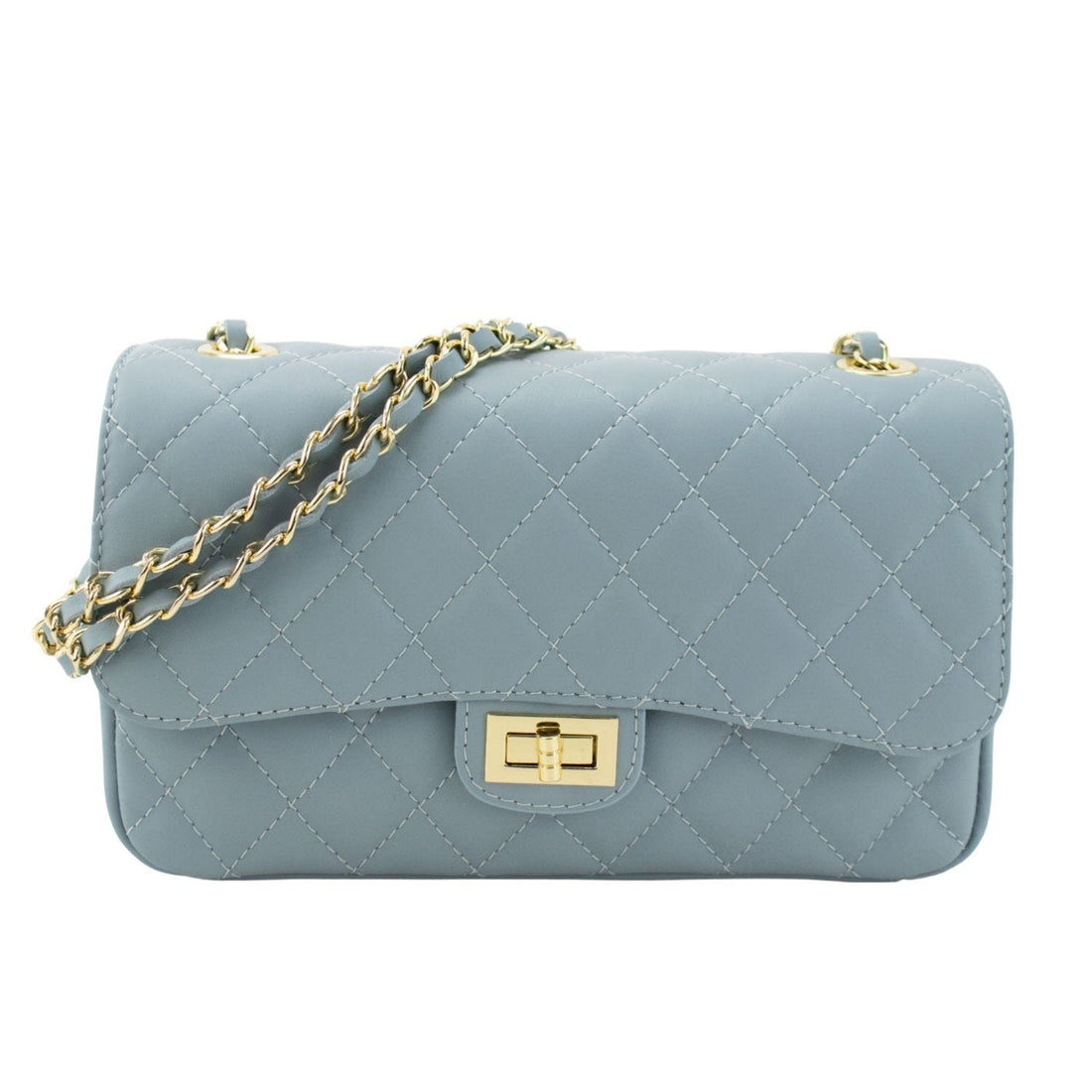 Bolso Piel Pregato Classy Azul Cian - KimondoShop