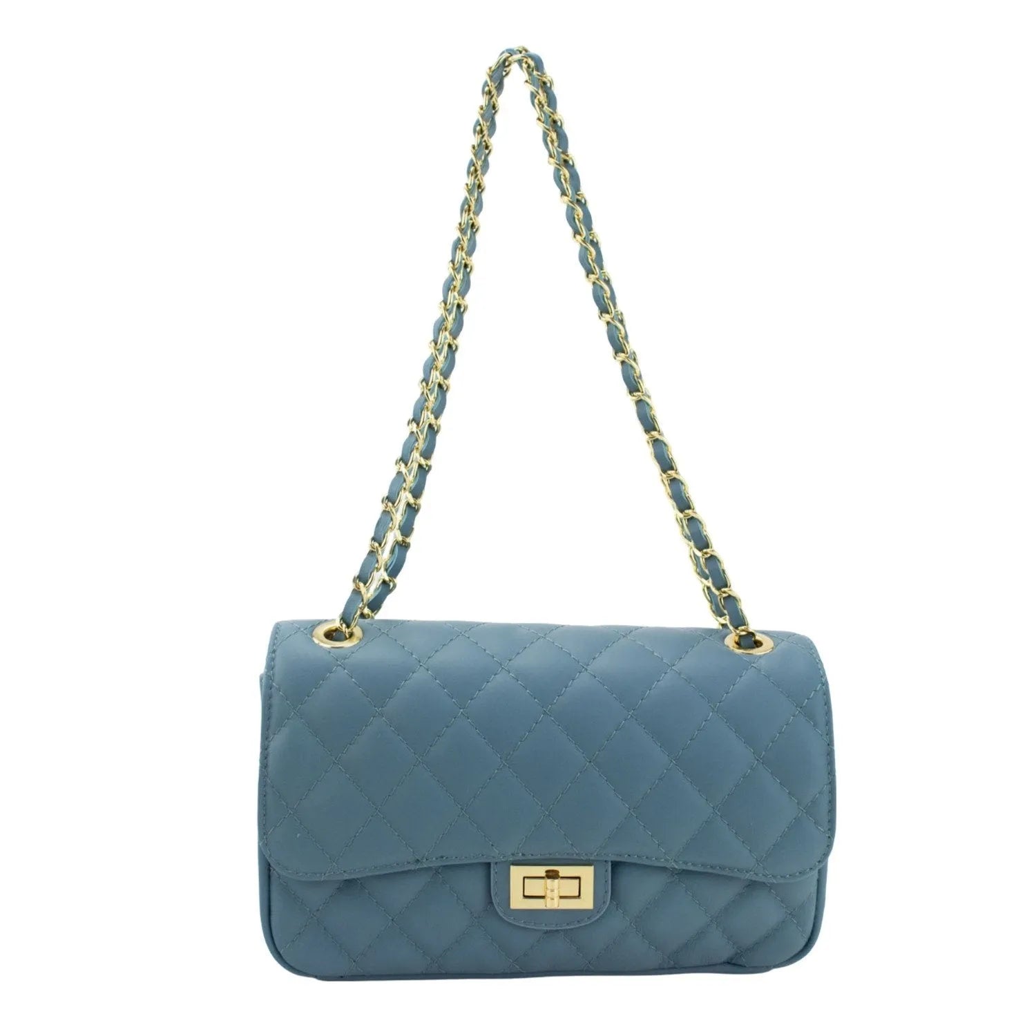 Bolso Piel Pregato Classy Azul Cian oscuro - KimondoShop