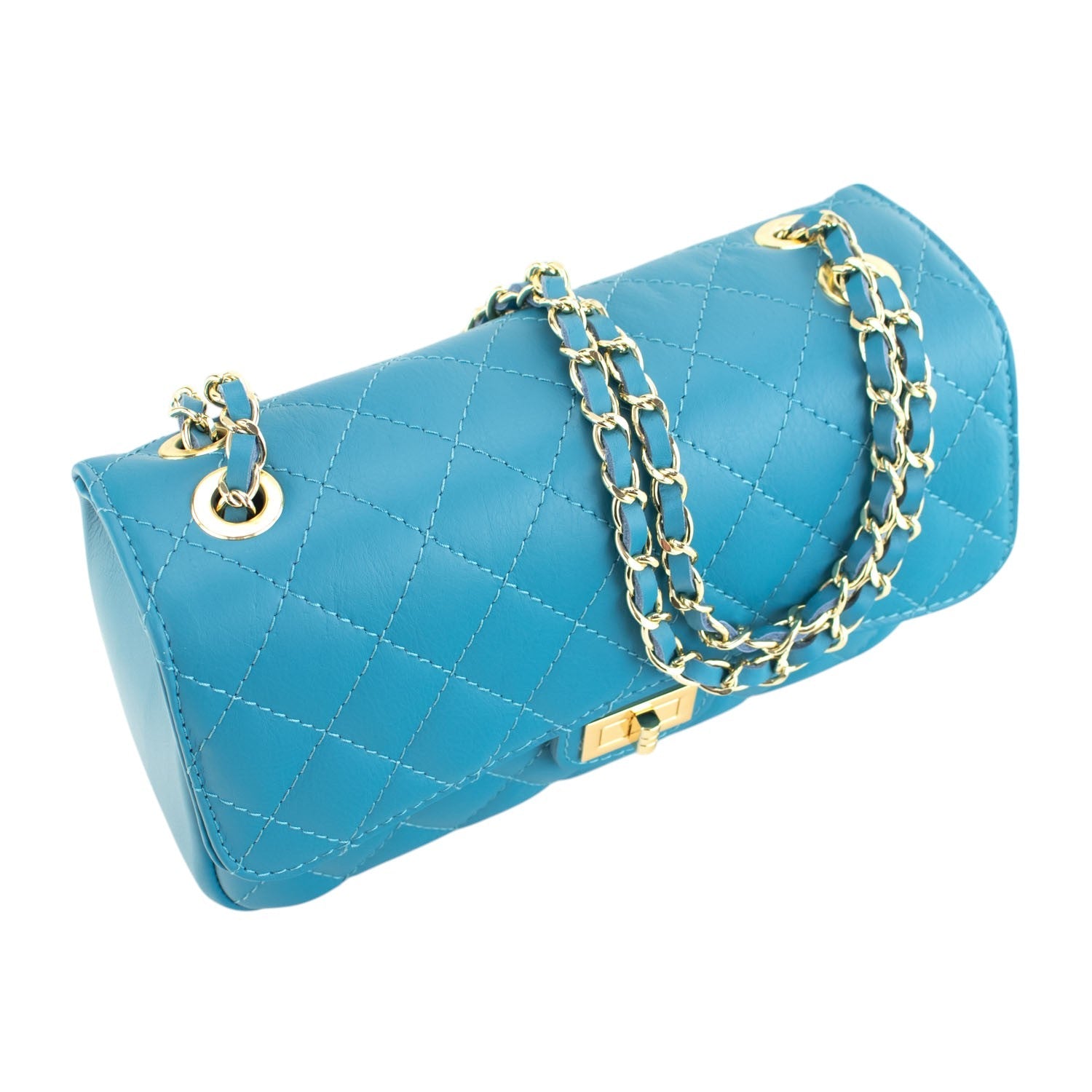 Bolso Piel Pregato Classy Azul Cielo - KimondoShop