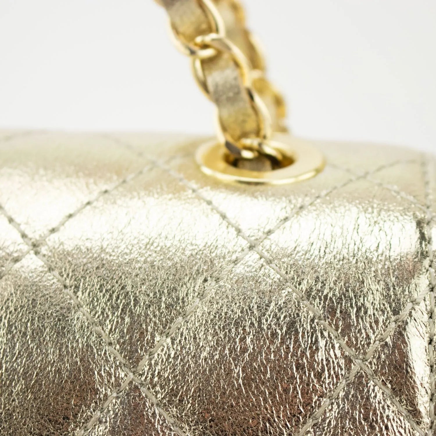 Bolso Piel Pregato Classy Dorado - KimondoShop