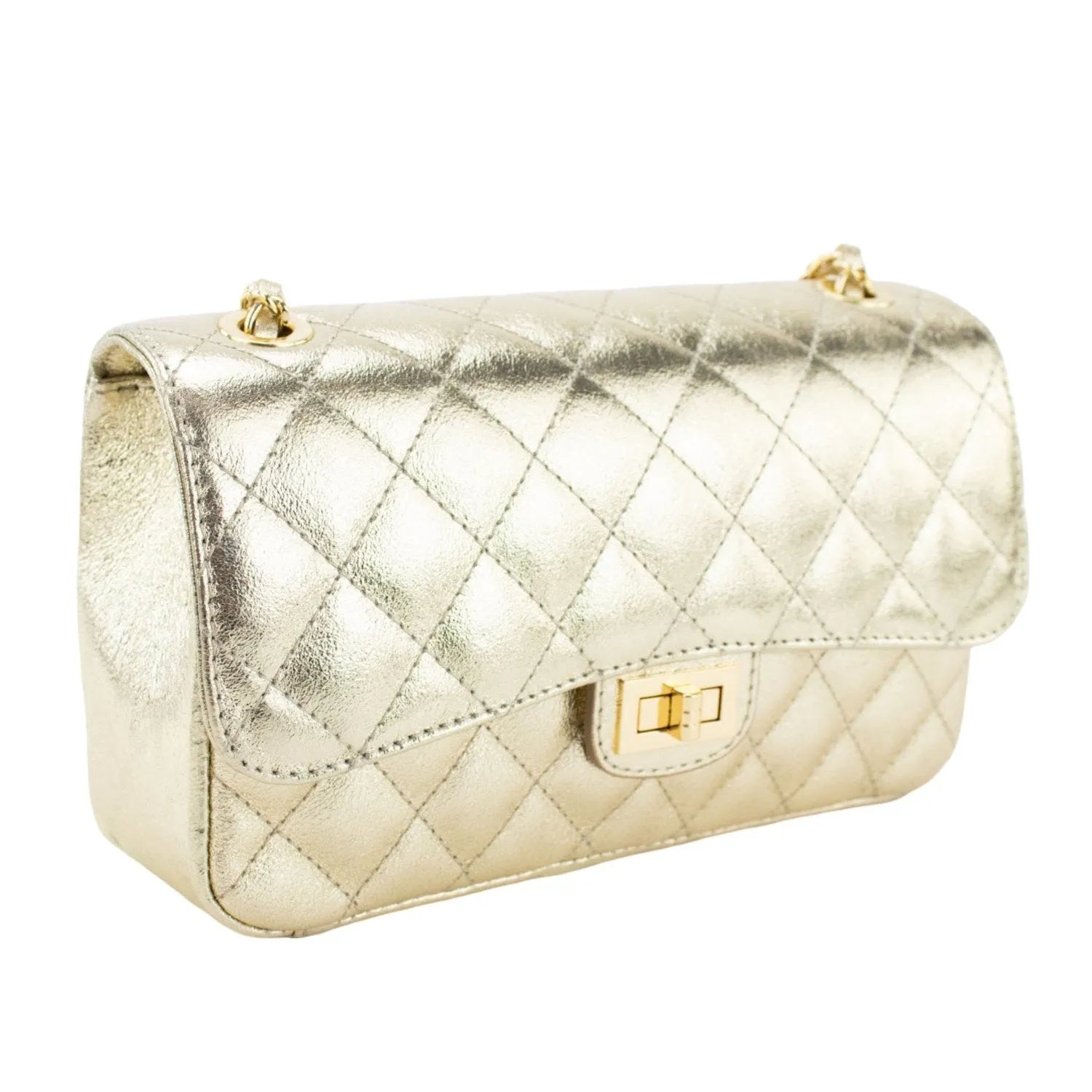 Bolso Piel Pregato Classy Dorado - KimondoShop