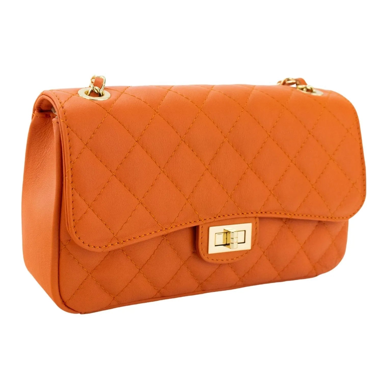 Bolso Piel Pregato Classy Naranja - KimondoShop