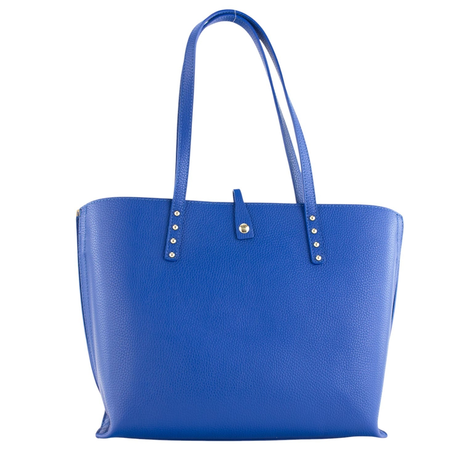 Bolso Shopper en Piel Pregato Loggia Azul electrico - KimondoShop