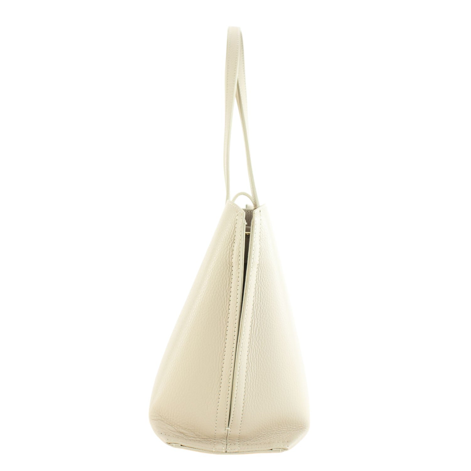 Bolso Shopper en Piel Pregato Loggia Beige - KimondoShop