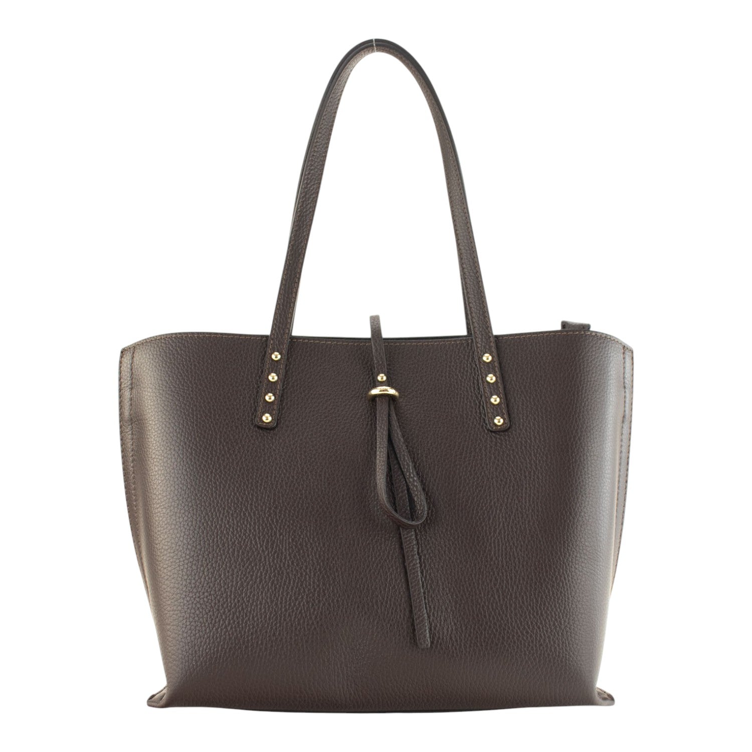 Bolso Shopper en Piel Pregato Loggia Chocolate - KimondoShop