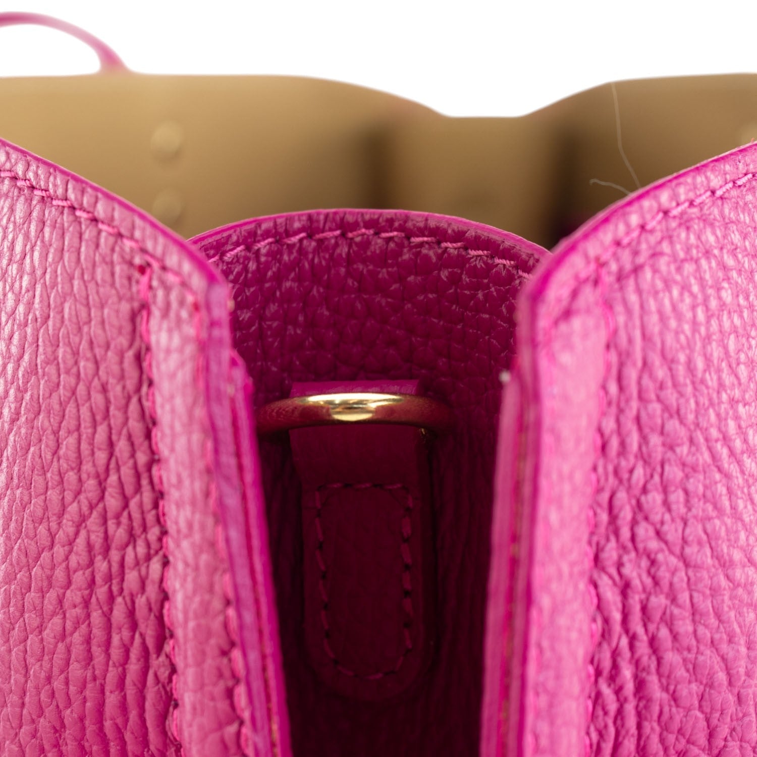 Bolso Shopper en Piel Pregato Loggia Fucsia - KimondoShop