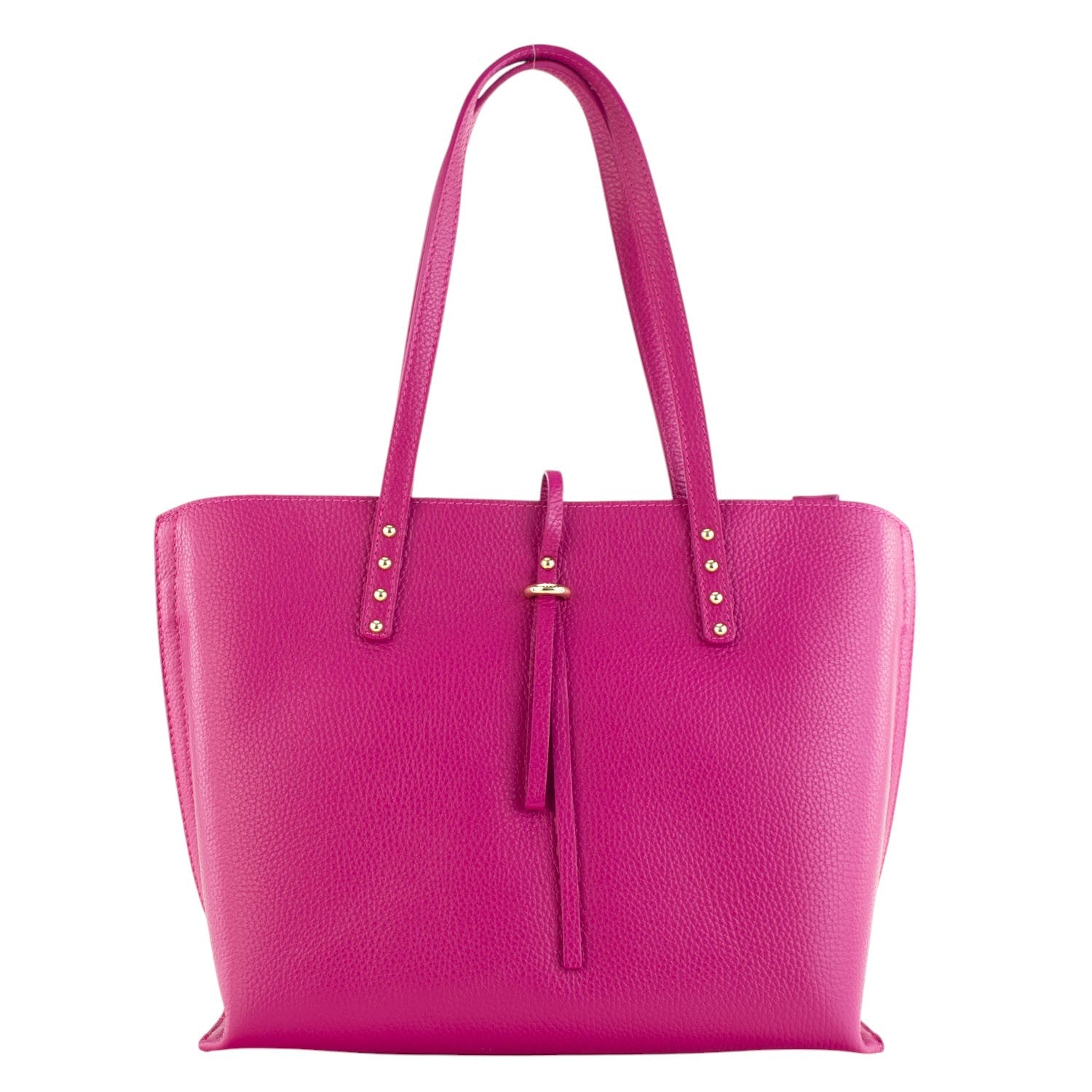 Bolso Shopper en Piel Pregato Loggia Fucsia - KimondoShop