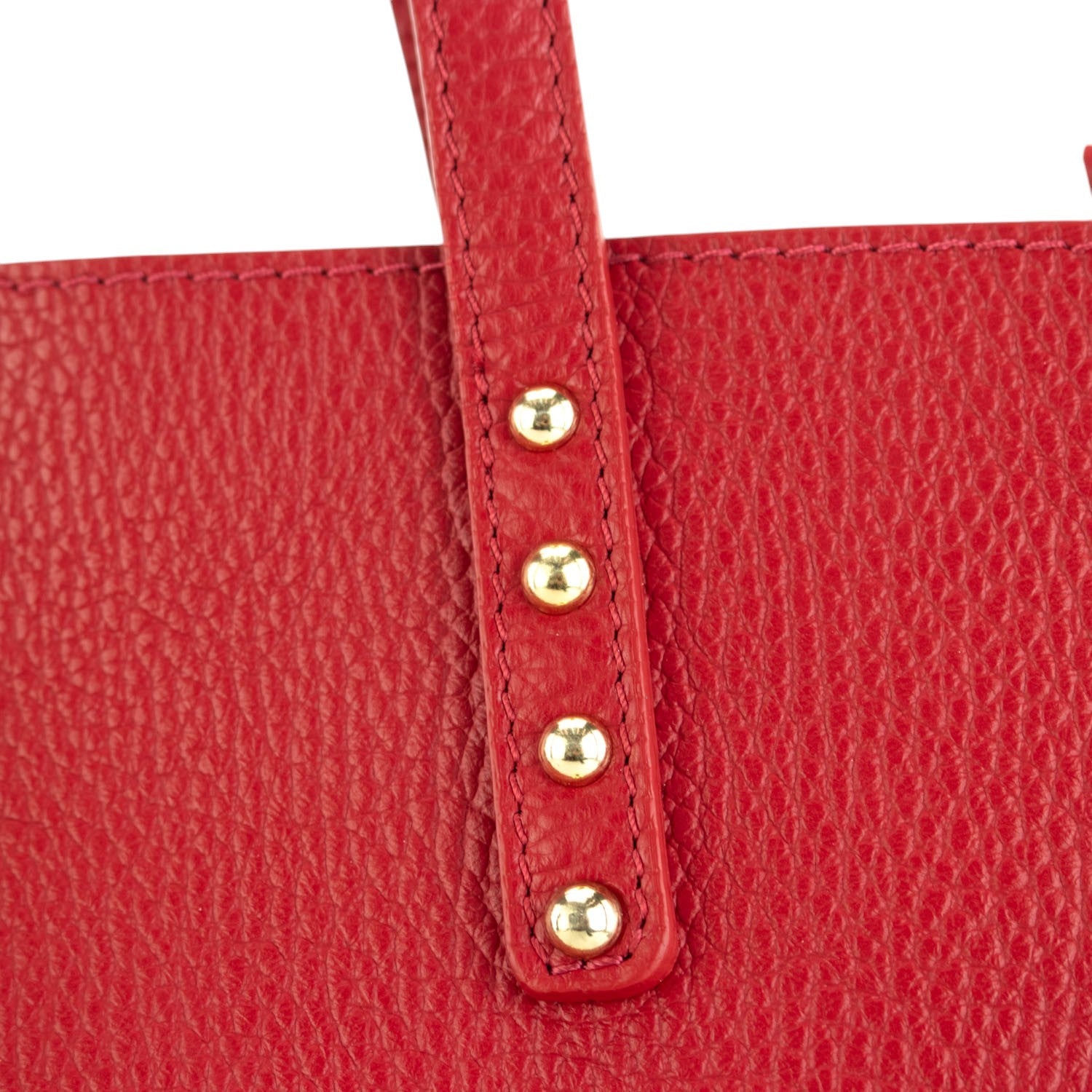 Bolso Shopper en Piel Pregato Loggia Rojo - KimondoShop