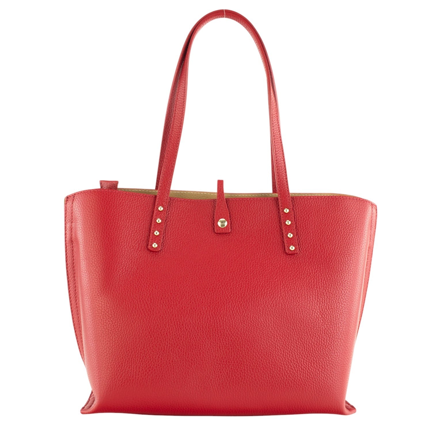 Bolso Shopper en Piel Pregato Loggia Rojo - KimondoShop