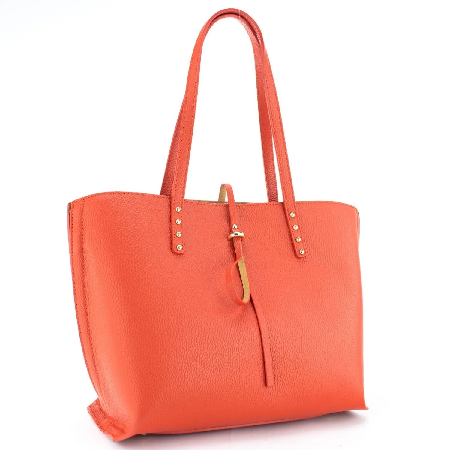 Bolso Shopper en Piel Pregato Loggia Teja - KimondoShop