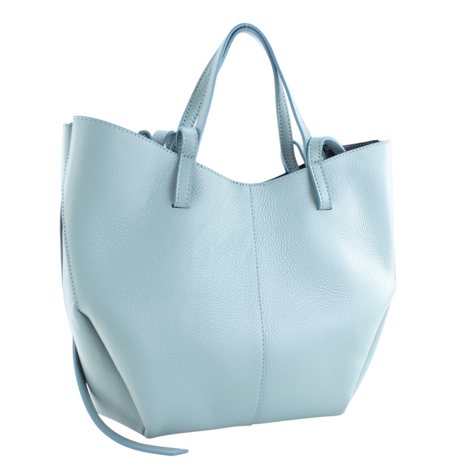 Bolso shopper Piel Pregato Venetto Azul cielo - KimondoShop