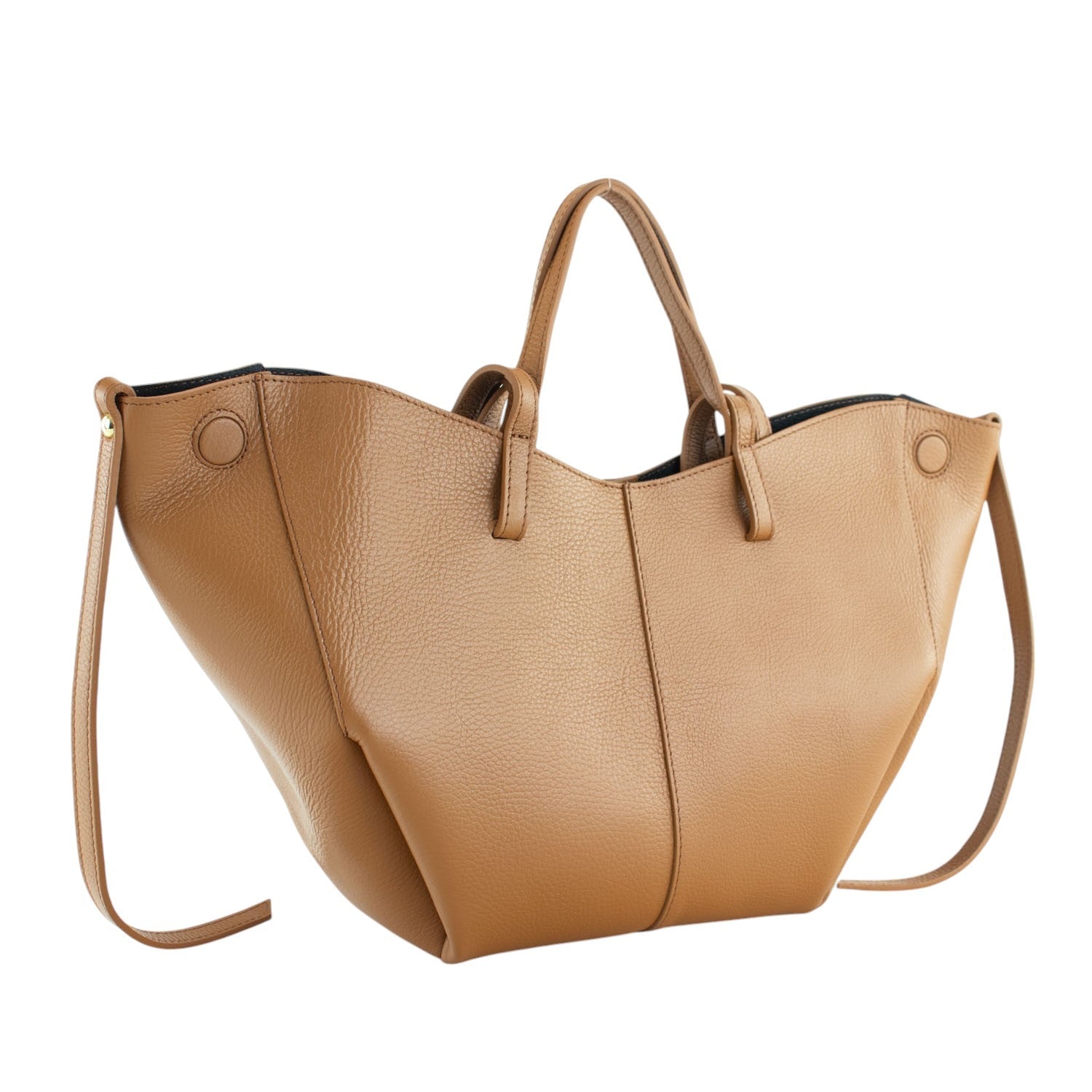 Bolso shopper Piel Pregato Venetto Camel Soft - KimondoShop