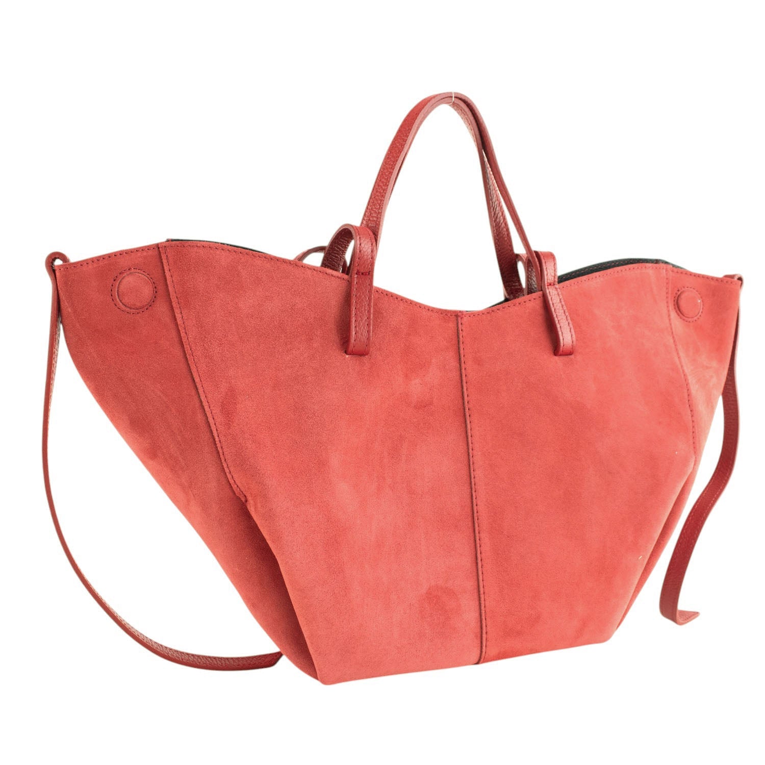 Bolso shopper Piel Pregato Venetto Coral - KimondoShop