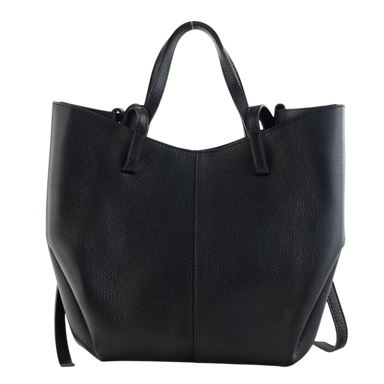 Bolso shopper Piel Pregato Venetto Negro Soft - KimondoShop