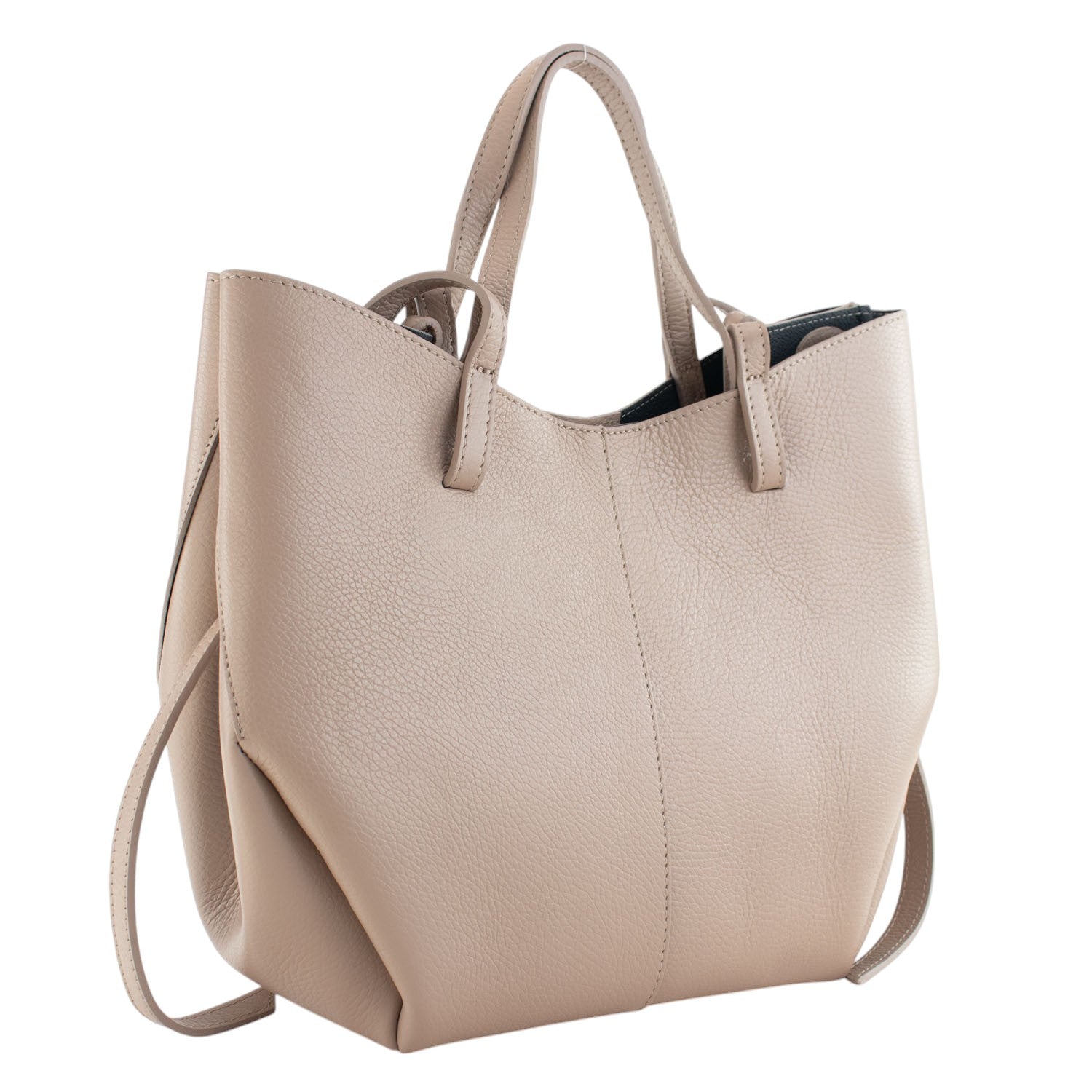 Bolso shopper Piel Pregato Venetto Nude - KimondoShop