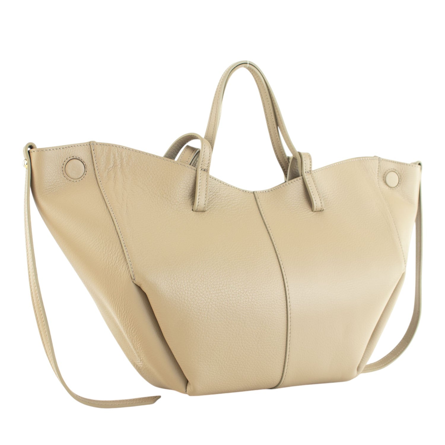 Bolso shopper Piel Pregato Venetto Soft Taupe claro - KimondoShop