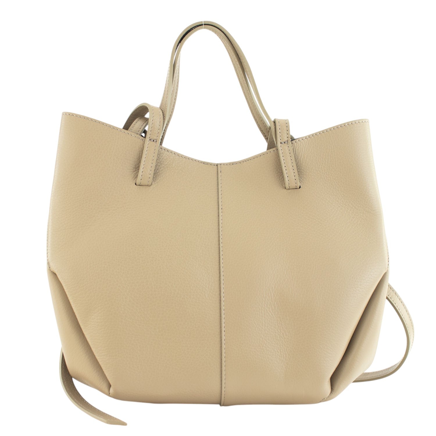 Bolso shopper Piel Pregato Venetto Soft Taupe claro - KimondoShop