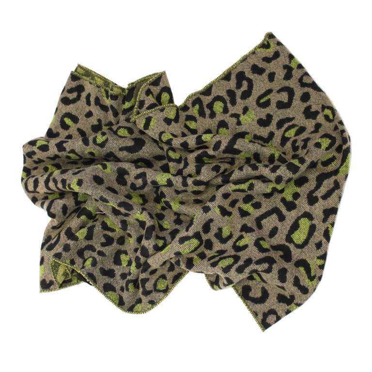 Bufanda Don Algodon Animal Print green - KimondoShop